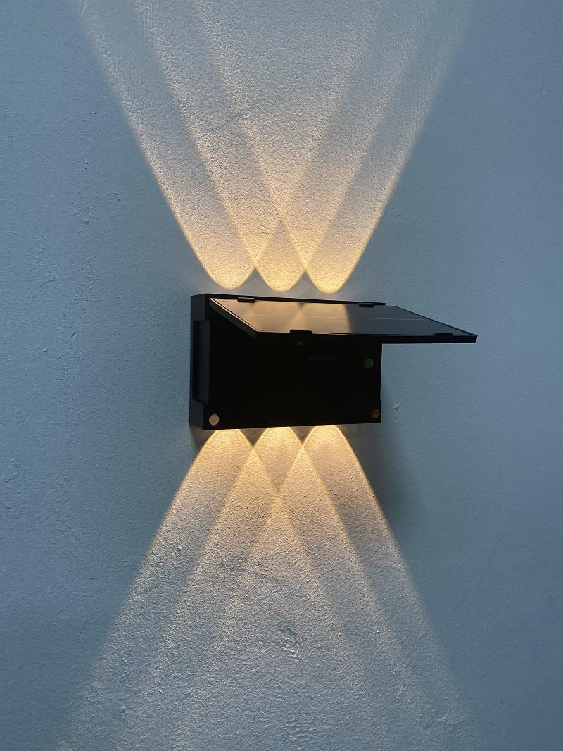 6W Solar Led Light Outdoor Impermeabile Solar Hight Lights Applique da parete Lampada da parete intelligente Lampada da parete solare Lampada da esterno