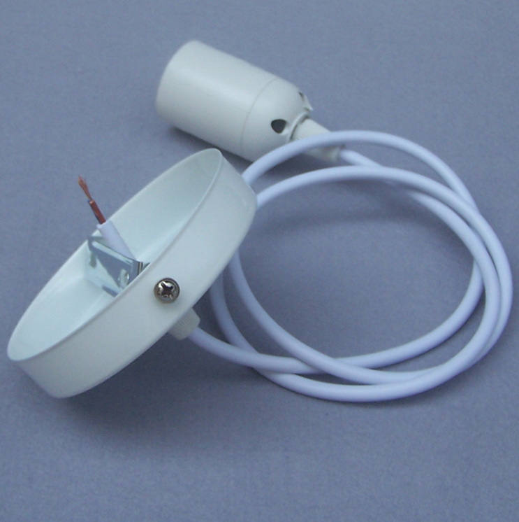 1.8 M / 4 M LED lampadina appesa filo fai da te accessori per apparecchi di illuminazione paralume con piastra a soffitto E27 portalampada filo lampadario