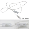 Cavo da 0,75 mm a 2 linee da 1,8 m On Off Cavo di alimentazione per lampada a LED con interruttore a pulsante Spina EU / US Commutazione luce trasparente