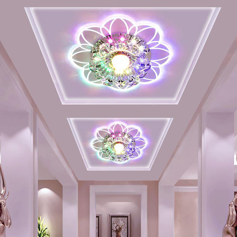Plafoniera in cristallo rosa Plafoniera in cristallo Plafoniere moderne per sala da pranzo Lampada da soffitto moderna di metà secolo Lampade per soggiorno Lampada da soffitto a soffitto