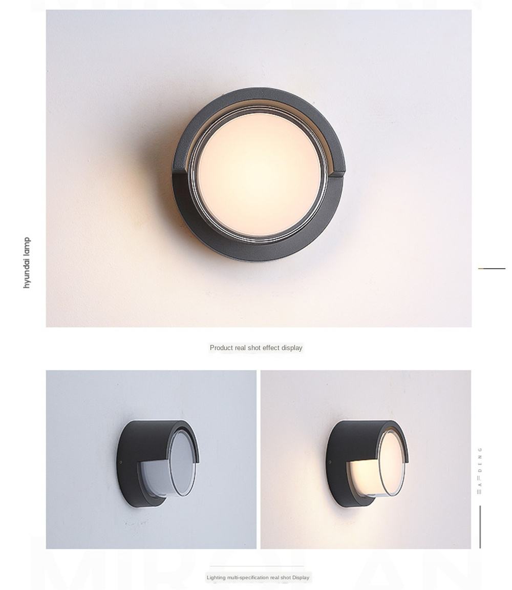 Minimalismo Stile Tuya Smart WiFi Lampada da parete a LED RGBW Outdoor Indoor APP Impermeabile Sconce Luce da giardino dimmerabile