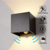 Motion Sensor Outdoor 12W Lampada da parete orientabile su e giù in alluminio Decorare applique da parete a LED