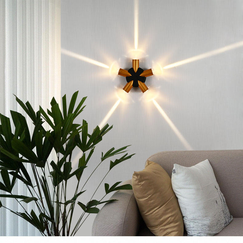 Outdoor Garden Hotel Home Decor Fancy LED Lampada da parete Luce multilaterale Lustro Paesaggio Illuminazione su e giù Corridoio di mobili