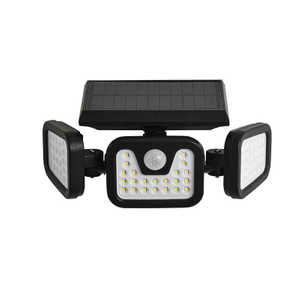 Hagood Lampada da parete a 3 teste impermeabile per esterni Tre teste 83 Luci di sicurezza alimentate a LED con sensore solare COB