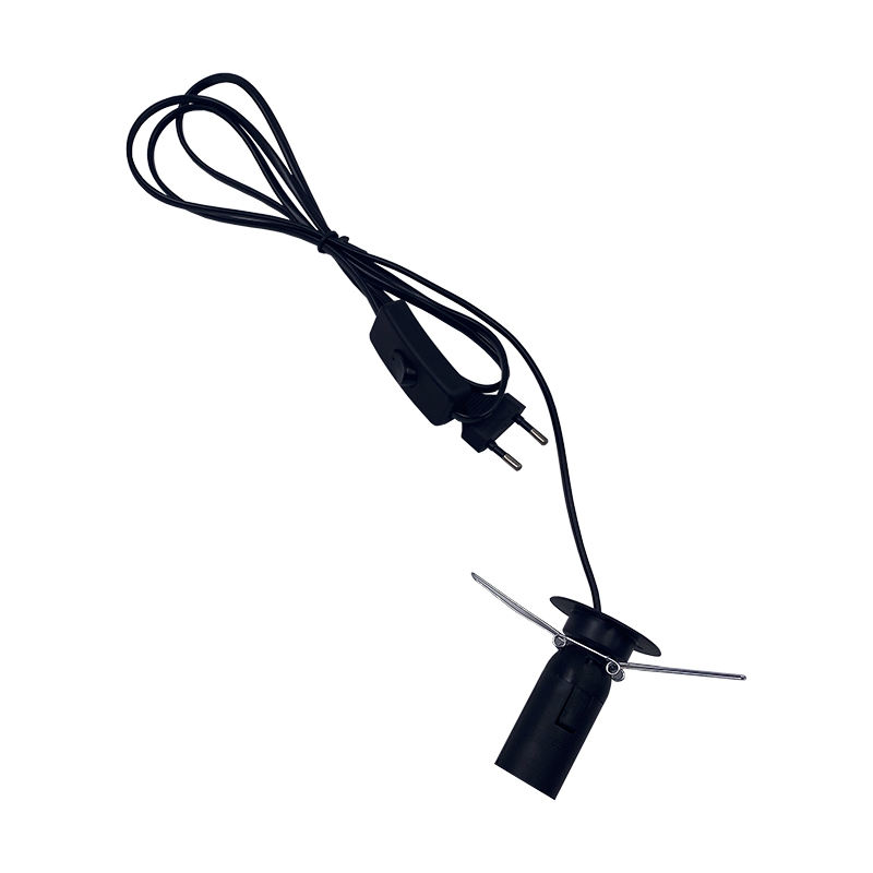 Cavo di alimentazione da 1,8 m Cavo con dimmer Interruttore ON OFF Clip in metallo E14 E27 Base per lampada Hanglamp Supporto per presa Cavo per Salt Rock liight