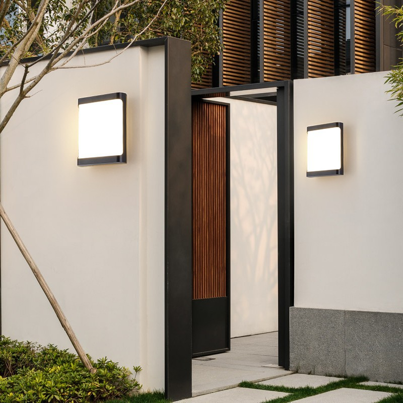 Applique da parete per esterni Lampada da corridoio da giardino a led semplice impermeabile Lampada da esterno per porta esterna Parete esterna Balcone Patio a prova di umidità