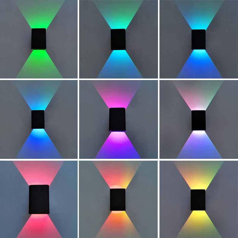 Lampada da parete moderna 5W LED Up Down RGB Camera da letto