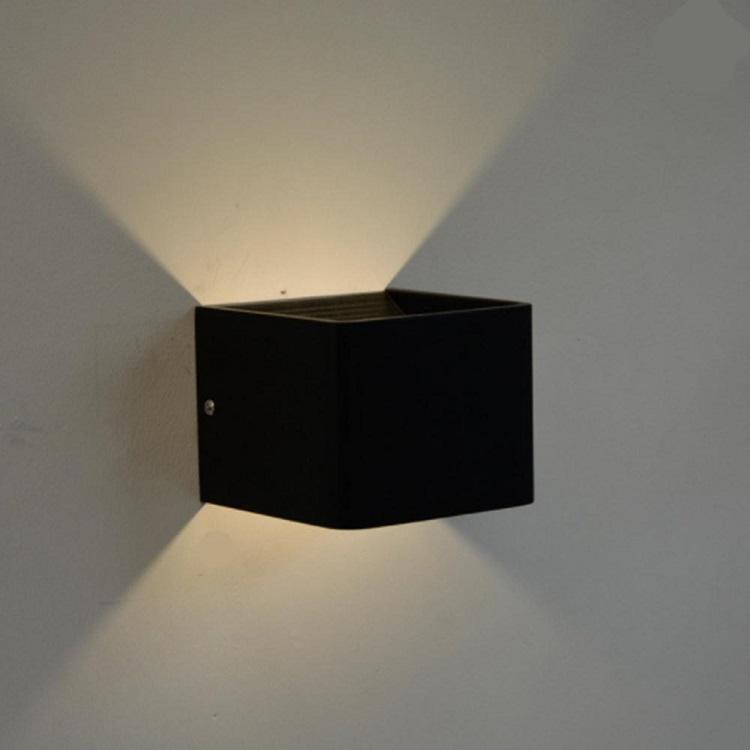 3w 5w Lampada da parete quadrata Illuminazione a led per interni Illuminazione per interni a led Cubo di ceramica Lampada da parete per interni Lampada da parete piccola quadrata Lampada da parete unica Decorazione per interni dell'hotel Buona qualità 