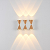 Lampada da parete a LED impermeabile da 4/6W Lampada da parete in alluminio per esterni per interni Accessori per la decorazione della luce del portico da giardino a LED montati su superficie