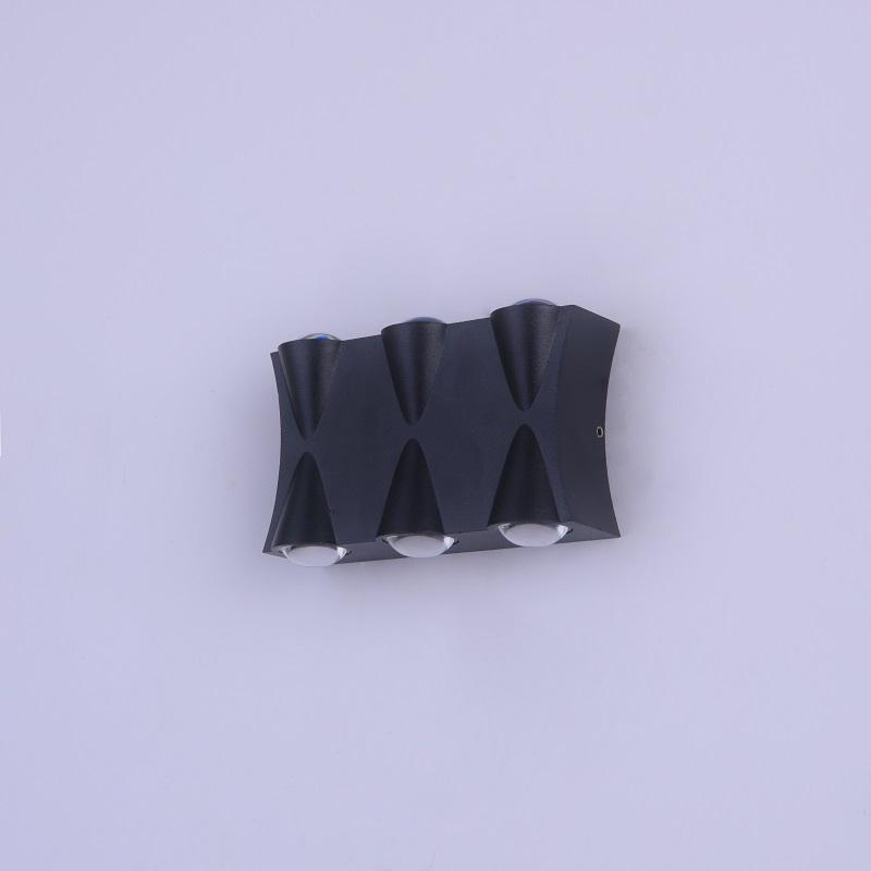 Applique da parete a LED Impermeabile IP65 Lampada da parete da giardino in alluminio Oro Nero Luce bianca Applique da esterno per interni