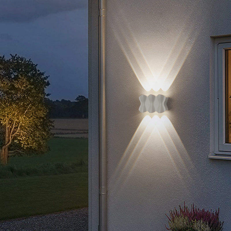 Lampada da parete a LED moderna impermeabile da esterno 12W IP65 Alluminio SU E GIÙ Lampada da parete da giardino Portico Sconce Decorazione Luce 110V 220V