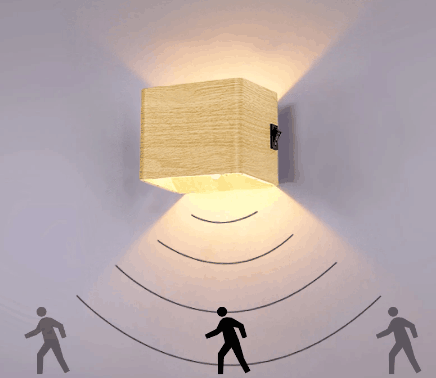 5W Sensore di movimento Led Night Light Lampada da parete ricaricabile per interni lampada da comodino usb lampada da comodino con porta usb lampada da comodino con lampade da comodino usb con 
