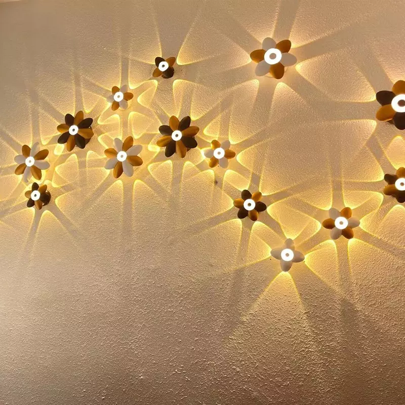 Applique da parete per esterni a LED Up Down Decorazione Spotlight Lotus Villa Corridoio Balcone Corridoio Sfondo Applique da parete