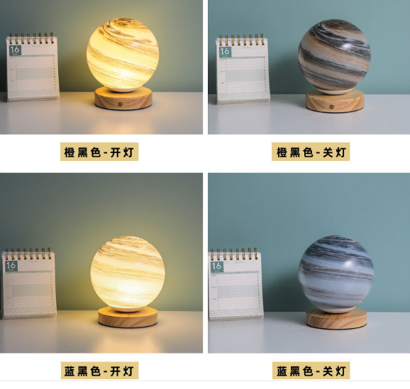 Pianeta lampada di vetro luna Pianeta lampada decorazione camera da letto comodino luce notturna Regalo di compleanno creativo lampada da tavolo a pagamento lampada da tavolo
