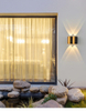 4W 6W 8W 10W Lampada da parete a LED Rettangolo Oro nero Luce su e giù Lampada corpo luminoso Stile di illuminazione Applique da parete moderna