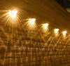 Luci a LED Sensore di controllo della luce per esterni Decorazione del giardino Lampada da parete per recinzione solare Semicerchio Energia Lampioni stradali impermeabili