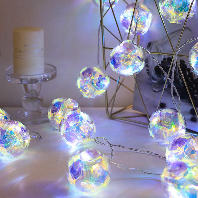 LED Decorazione natalizia Luce Decorazione per la stanza di Capodanno Ghirlanda Ornamenti per le vacanze Decorazione da giardino per esterni Lampada per corde Luci di Babbo Natale