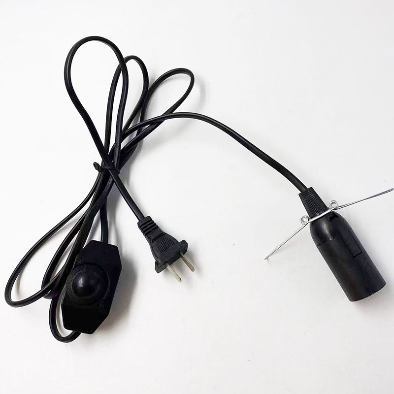 Luce E14 301 dimmer Cavo Cavo di commutazione della luce Spina Pulsante di regolazione dell'alimentazione Interruttore Cavo di linea da 1,8 m Lampada a LED Modello spina UE USA