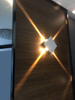 Lampada da parete per interni a LED da 12W Lampada da parete a croce a luce bianca calda / luce bianca fredda Camera da letto Soggiorno Lampada da parete TV Applique rotonda