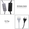 1.8M Lunghezza linea E27 Portalampada LED a250V 4A 303 Convertitore adattatore portalampada On / Off per portalampada a sospensione a LED