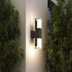 Lampada da parete a led in alluminio per esterni IP65 impermeabile Up Down applique da parete per illuminazione del corridoio del comodino della camera da letto delle scale di casa regolabile