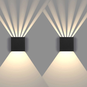 Lampada da parete a LED da 6W Lampada da parete da giardino IP65 Lampada da esterno impermeabile Apparecchio per la decorazione della casa Illuminazione Corridoio Corridoio Luce
