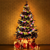 Luci a nastro a LED Ornamenti per l'albero di Natale Luci a stringa di fata Fiocco in pizzo fai-da-te per la lampada della decorazione natalizia di capodanno della casa di Navidad