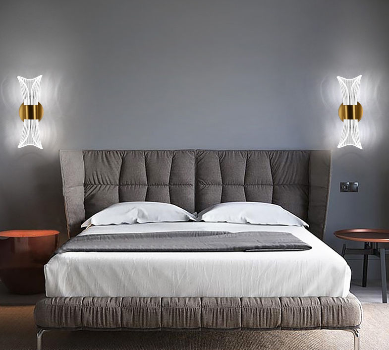 Lampada da parete in acrilico Moderno minimalista Soggiorno Camera da letto Comodino Corridoio Sfondo Applique da parete Illuminazione per interni Lampada da parete