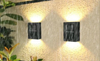 Lampada da parete solare da esterno impermeabile su e giù per illuminazione Lampada da parete decorativa da giardino per villa