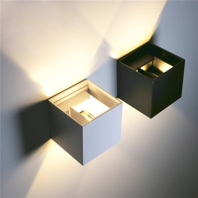 LED 12W led applique da parete per esterni applique da parete su e giù per esterni impermeabile IP65 portico lampada da parete da giardino con sensore di movimento illuminazione decorativa