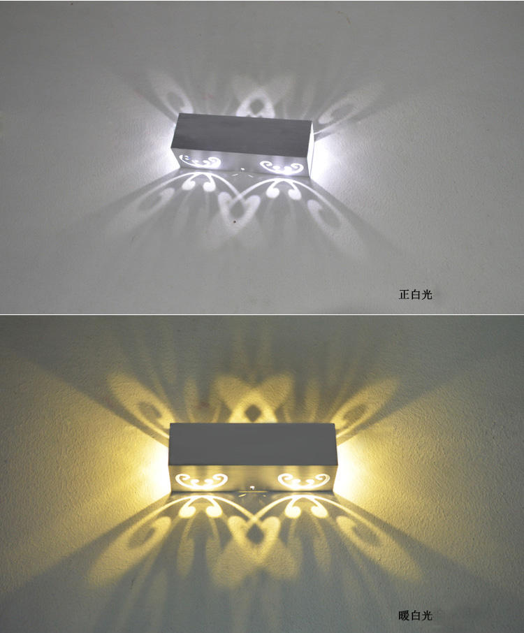 Lampada da parete in alluminio di alta qualità 6W applique per interni 2W applique da parete a farfalla con telecomando luce notturna a led Comodino da parete 