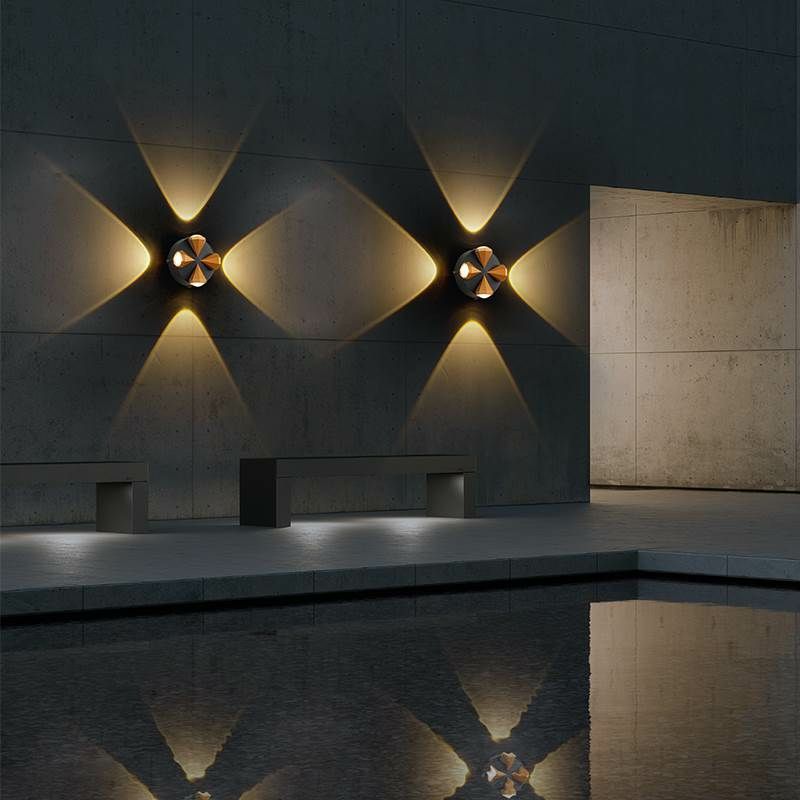 Lampada da parete a LED 6W 10W Alluminio IP65 Luci da parete per esterni impermeabili Portico da giardino Modern Indoor Nordic Sconce Lamp Decor Lighting