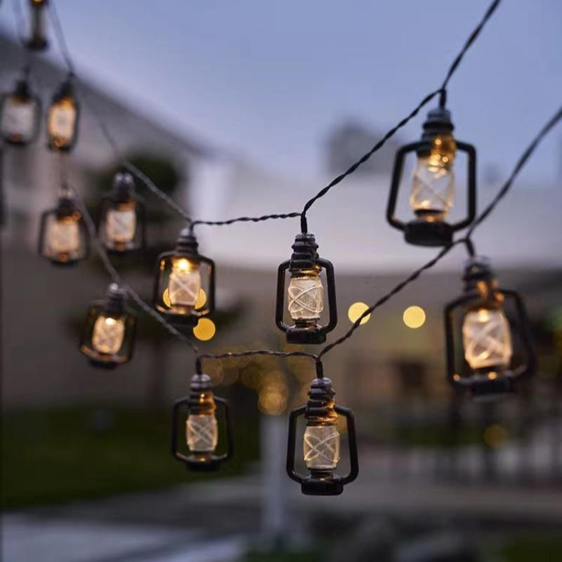1M 10LED LED String Lights Fairy Ball Lights LED Outdoor Camping Chain Festival Holiday Outdoor Decor Lampada a batteria Natale