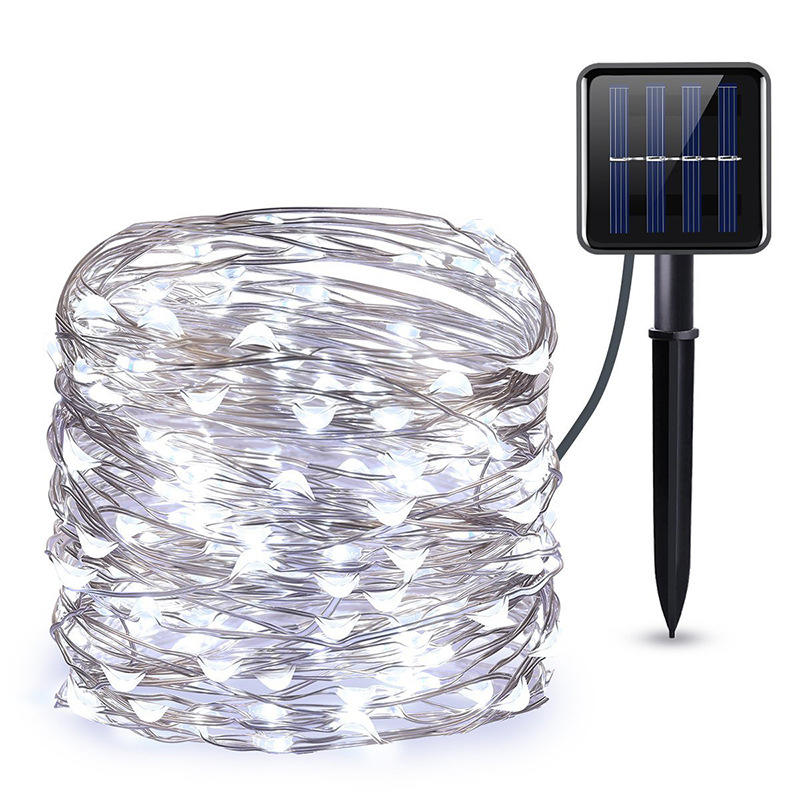 Luci natalizie a stringa solare Luci natalizie da 200 m Ghirlanda esterna impermeabile Lampada a energia solare Natale per la decorazione del giardino.