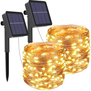 Luci natalizie a stringa solare Luci natalizie da 200 m Ghirlanda esterna impermeabile Lampada a energia solare Natale per la decorazione del giardino.