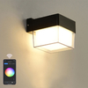 2023 Tuya APP Controle Lampada da parete intelligente a LED IP65 Lampada da parete decorativa alla moda colorata impermeabile