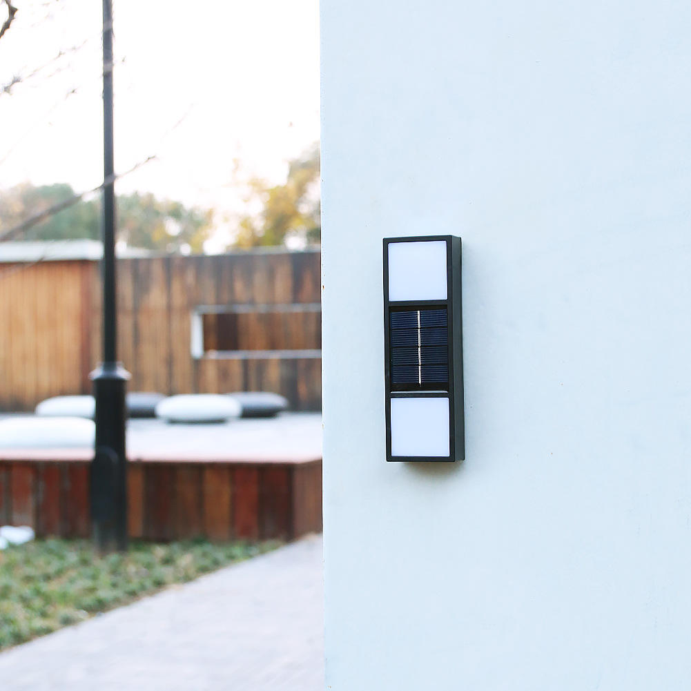 6LED Lampada da parete solare IP65 esterna impermeabile cortile luce giardino villa lampada da parete per esterni lampada da parete