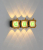 Lampada da parete impermeabile per esterni da 6W Lampada decorativa a forma di mela Lampada da parete a luce notturna a LED Lampada da parete moderna su e giù per giardino