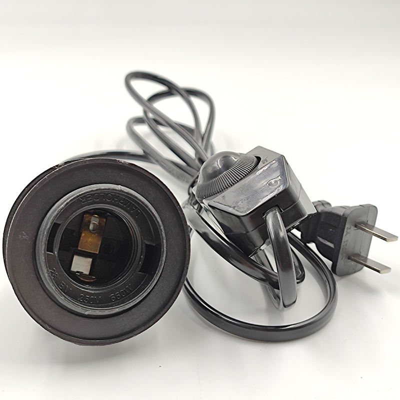 Cavo di linea 303/304/317/301 Cavo di alimentazione dimmer/Interruttore a doppio pulsante Spina europea Cavo per lampadina a LED/Luce da tavolo Luminary USA E26 AU
