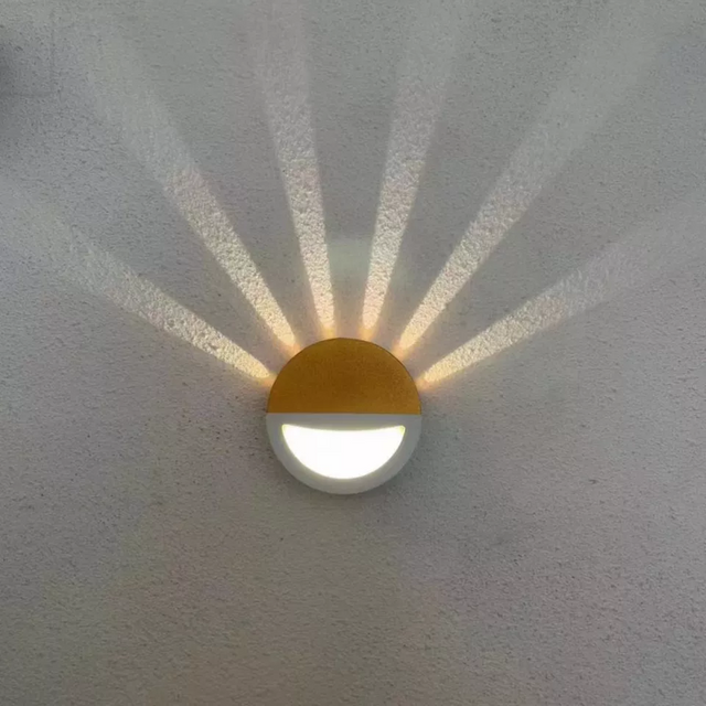 Lampada da parete moderna creativa rotonda a forma di stella, illuminazione per interni