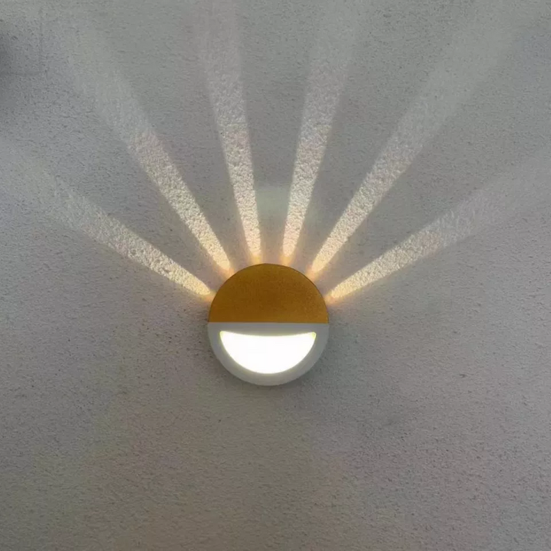 Lampada da parete moderna creativa rotonda a forma di stella, illuminazione per interni