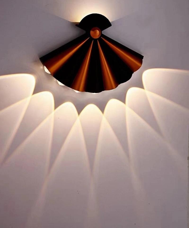 New Style 8W Black Gold Nordic Personalità Lampada da parete Semplice Led Soggiorno Sfondo Lampada da parete rotonda Hotel Minimalista