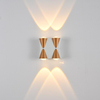 Applique a LED Impermeabile IP65 Lampada da parete da giardino in alluminio Oro Nero Luce bianca Applique da parete per interni ed esterni