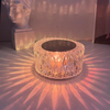 Lampada da tavolo in cristallo rosa spagnolo Lampade da scrivania per camera da letto lampade a led per comodino Ricarica USB Comodino Luce notturna romantica Atmosfera petalo 