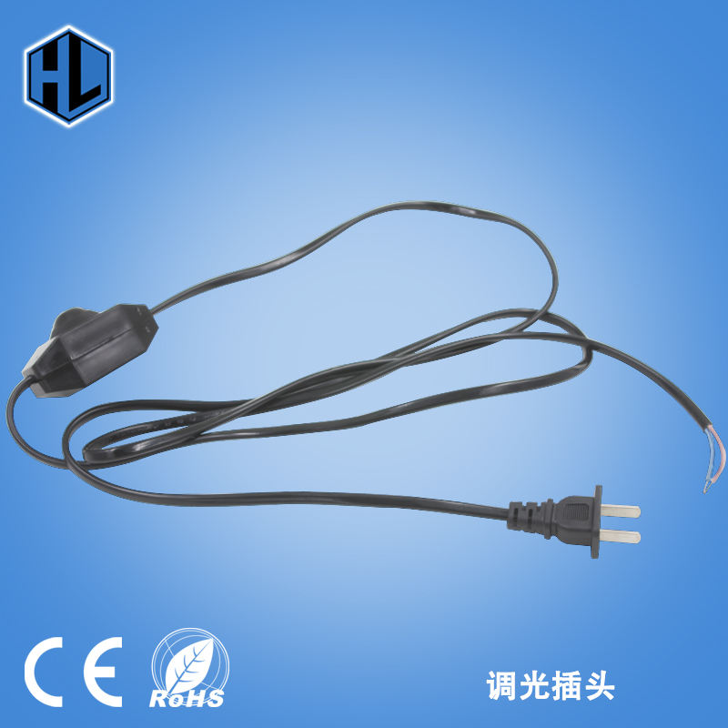 Vendita calda 301 Interruttore a pulsante dimmerabile Cavo spina europea 301 interruttore dimmer Spina americana Cavo AC110-220V 1,8 m