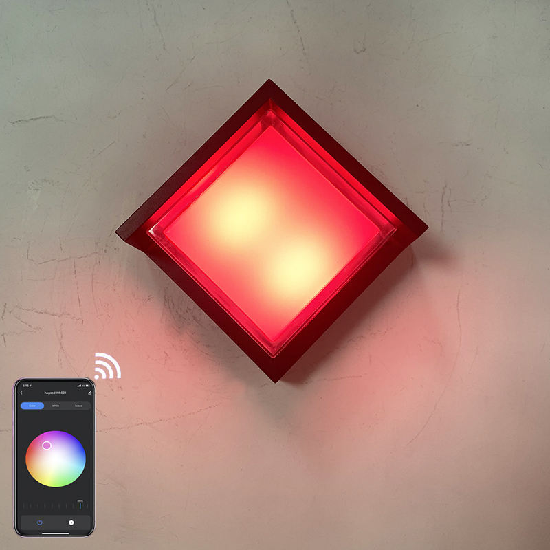Dimmerabile applique da parete per interni app a led telecomando applique da parete per camera da letto moderna illuminazione Decor 5W lampada da parete in acrilico per soggiorno