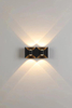 Lampada da parete ad arco da 6W 12W Lampada da parete a LED impermeabile Lampada da giardino per uso domestico Luci decorative Prezzo di fabbrica Alloggiamento in bianco e nero