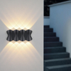 Lampada da parete a LED moderna impermeabile da esterno 12W IP65 Alluminio SU E GIÙ Lampada da parete da giardino Portico Sconce Decorazione Luce 110V 220V
