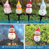 Luci a LED solari natalizi Pupazzo di neve Decorazione da giardino Luce impermeabile Lampada da esterno per esterni Prato Paesaggio Illuminazione solare a led 2023