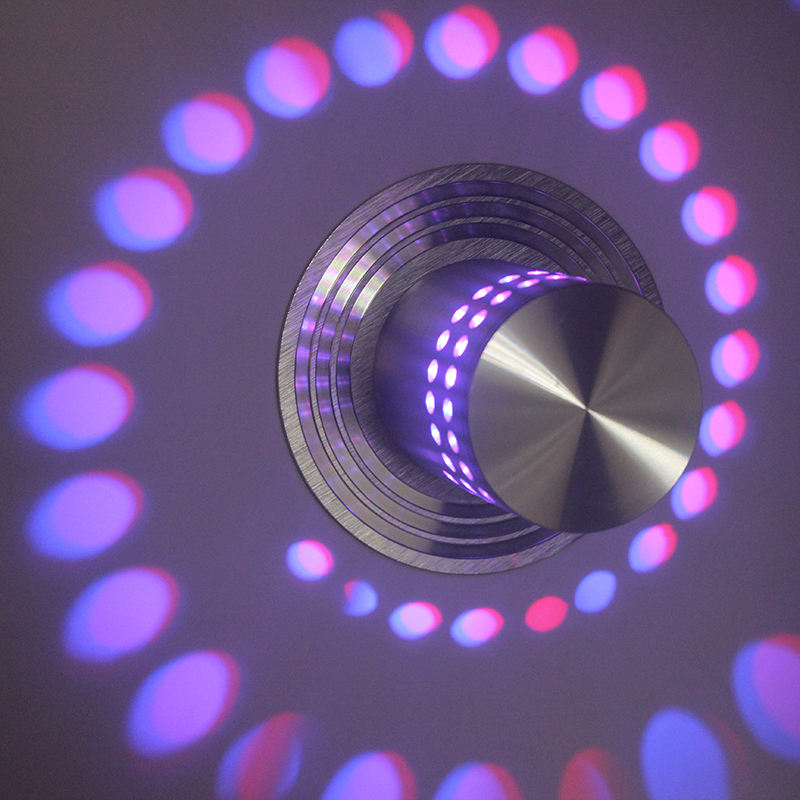 Lampada da parete rgb di buona qualità 3w decorazione del soffitto per interni incorpora applique da parete a led in stock con bar KTV per camera da letto interna